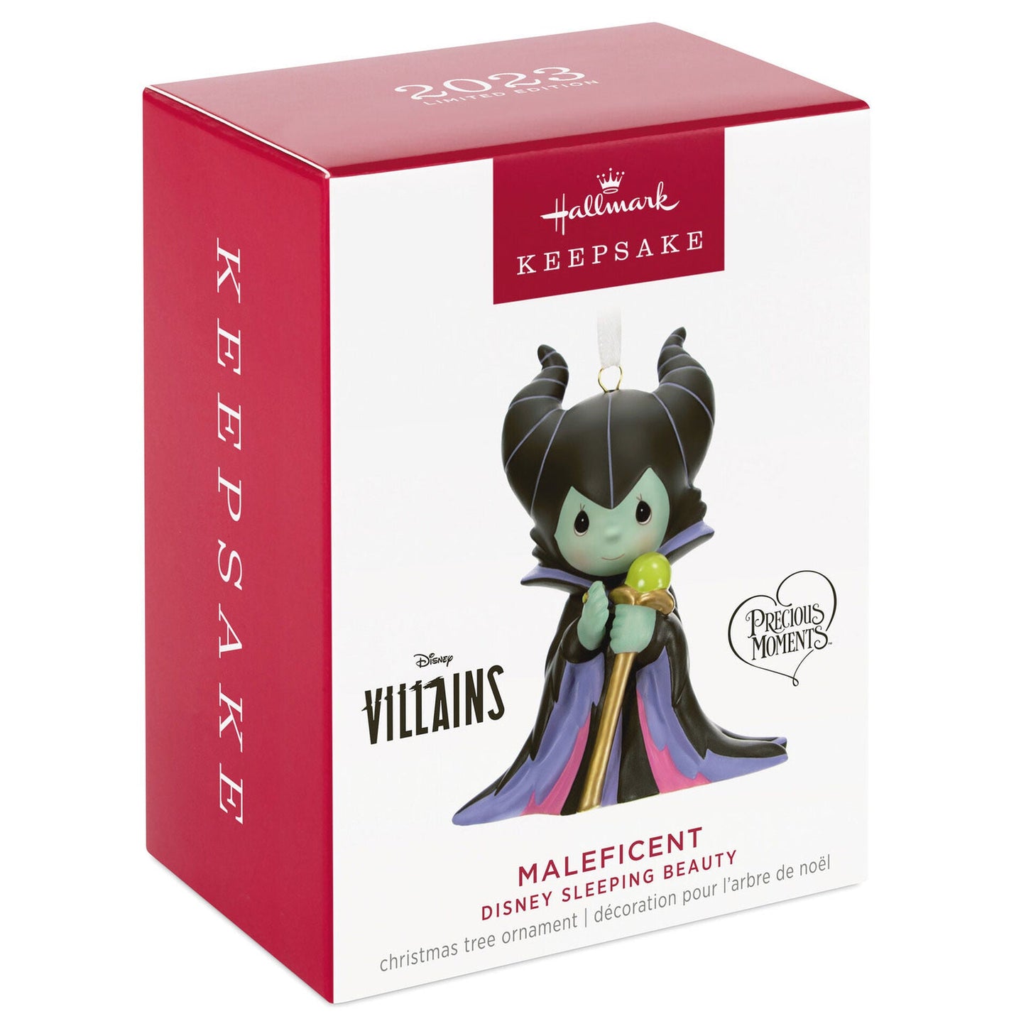 Disney Precious Moments Maleficent, Porcelain Limited 2023 Keepsake Ornament