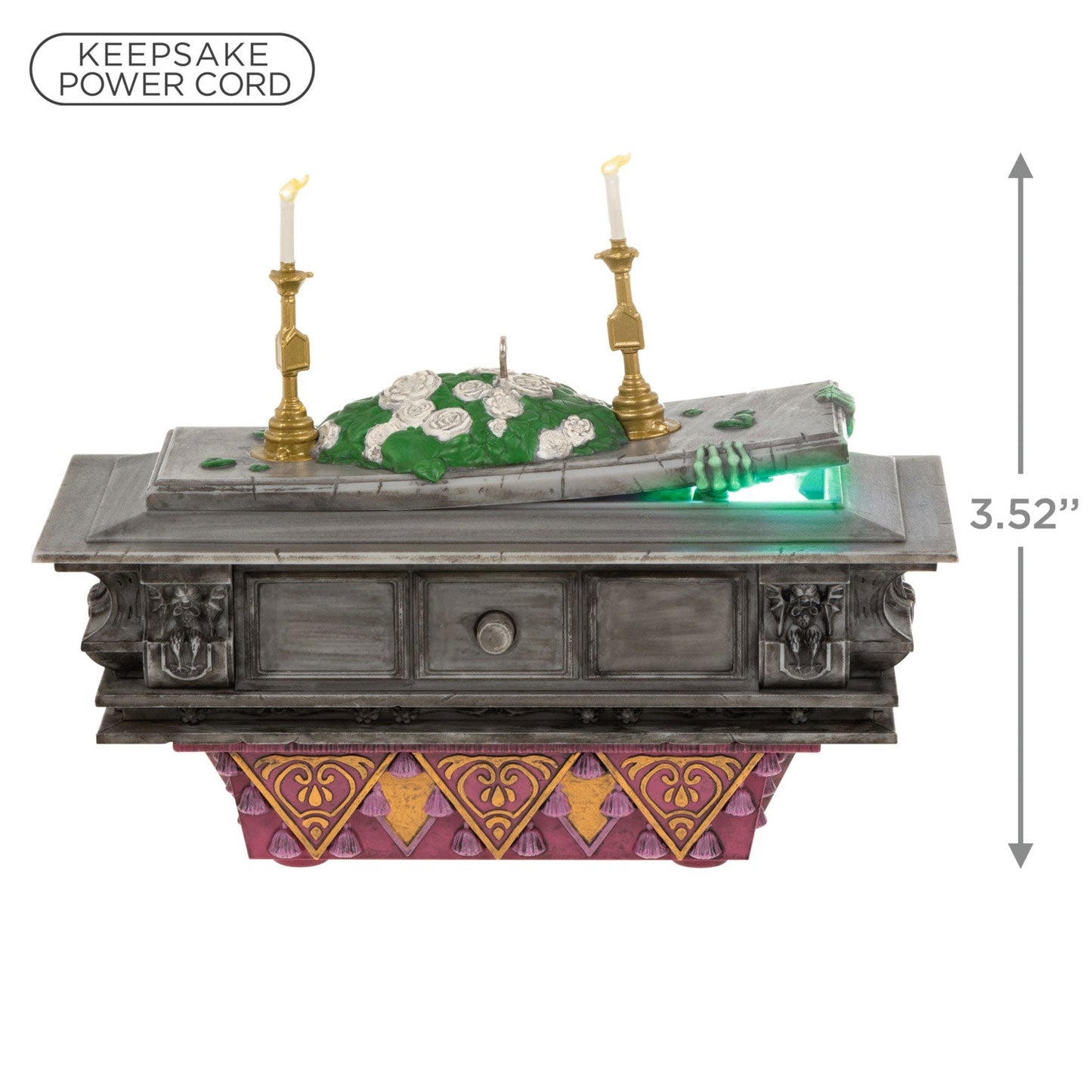 Disney The Haunted Mansion Collection The Coffin in the Conservatory, 2023 Keepsake Ornament With Light and Sound