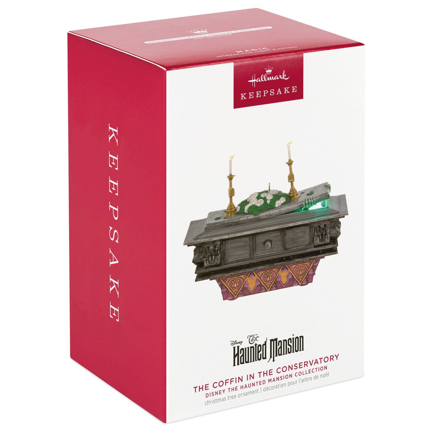Disney The Haunted Mansion Collection The Coffin in the Conservatory, 2023 Keepsake Ornament With Light and Sound