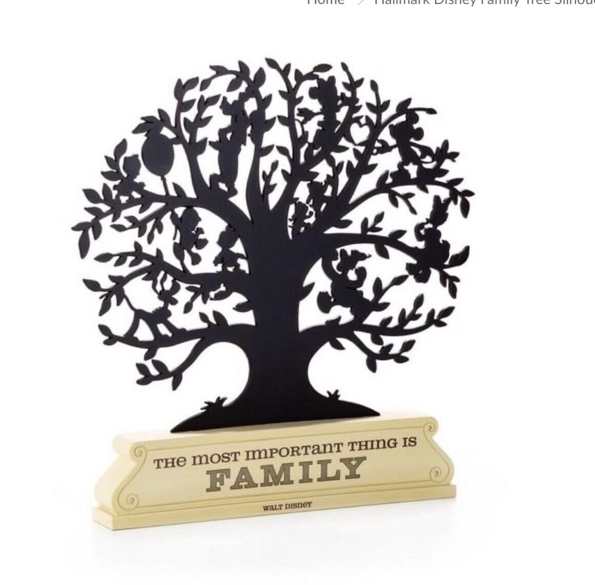 Disney "The Most Important Thing is Family" Metal Tree Silhouette
