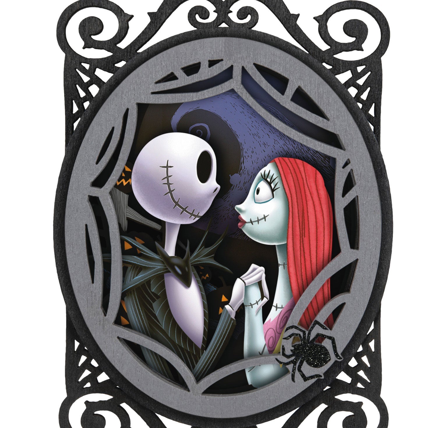 Disney Tim Burton's The Nightmare Before Christmas Jack and Sally Papercraft 2024 Keepsake Ornament