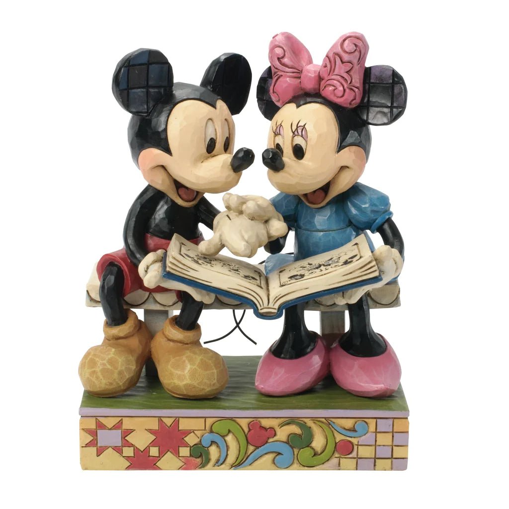 Disney Traditions by Jim Shore 85th Anniversary Mickey and Minnie Mouse Figurine, 6.5”