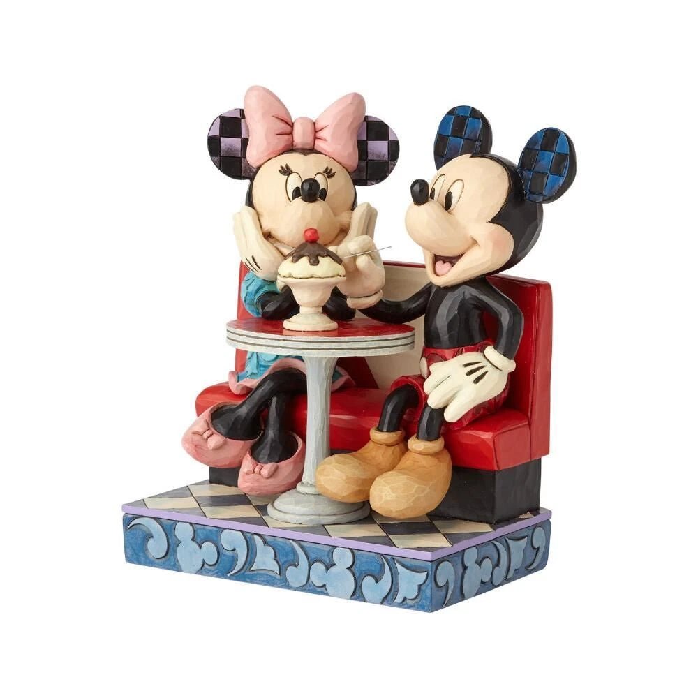 Disney Traditions by Jim Shore Mickey and Minnie Mouse Soda Shop Figurine, 6.25 Inch