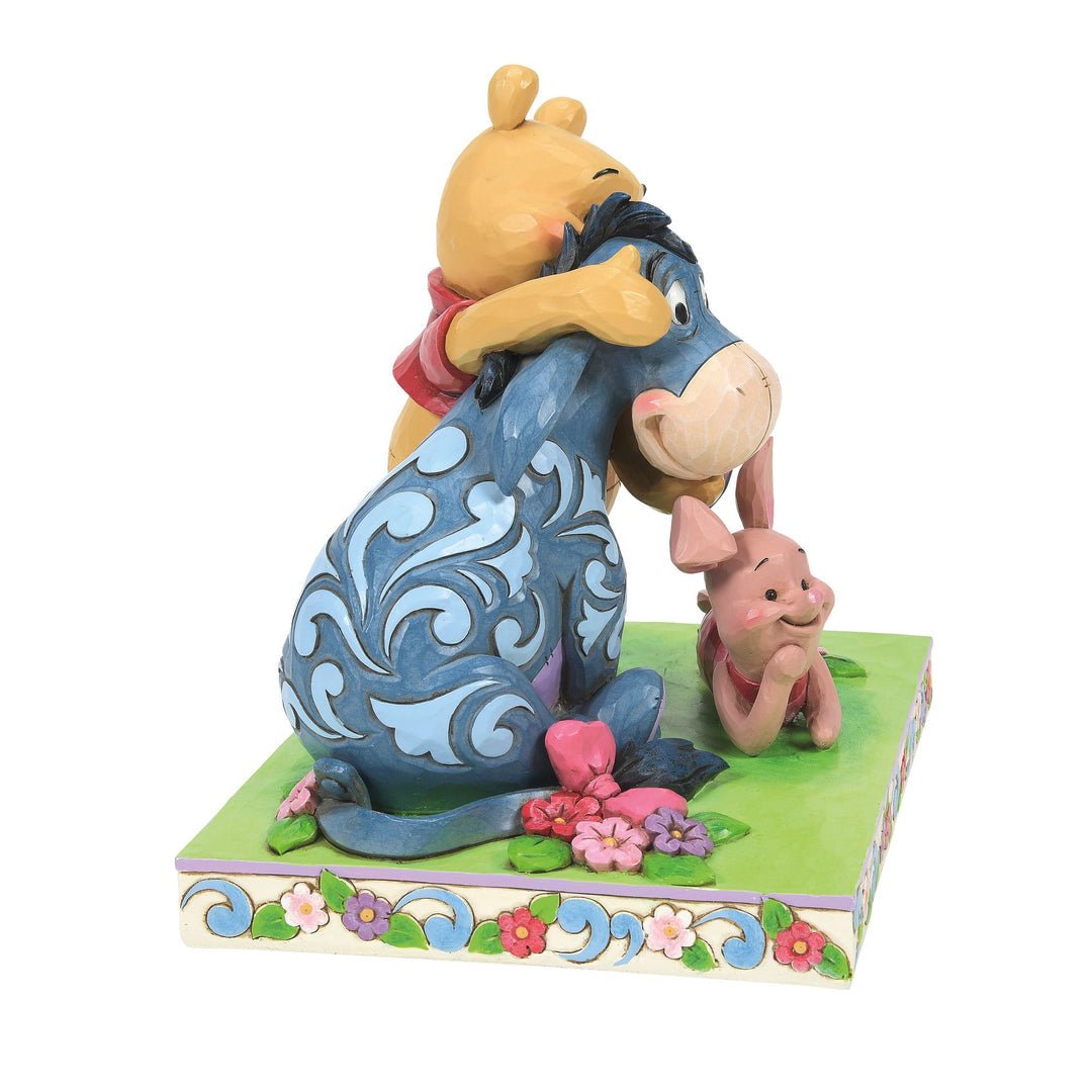 Disney Traditions by Jim Shore Winnie The Pooh with Piglet and Eeyore Friends Figurine, 6.125"