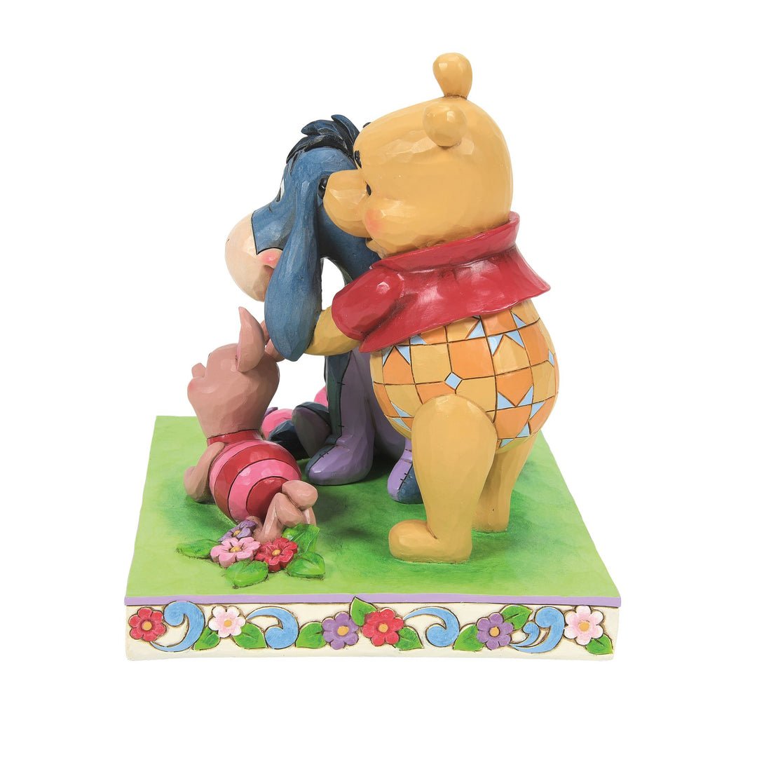 Disney Traditions by Jim Shore Winnie The Pooh with Piglet and Eeyore Friends Figurine, 6.125"