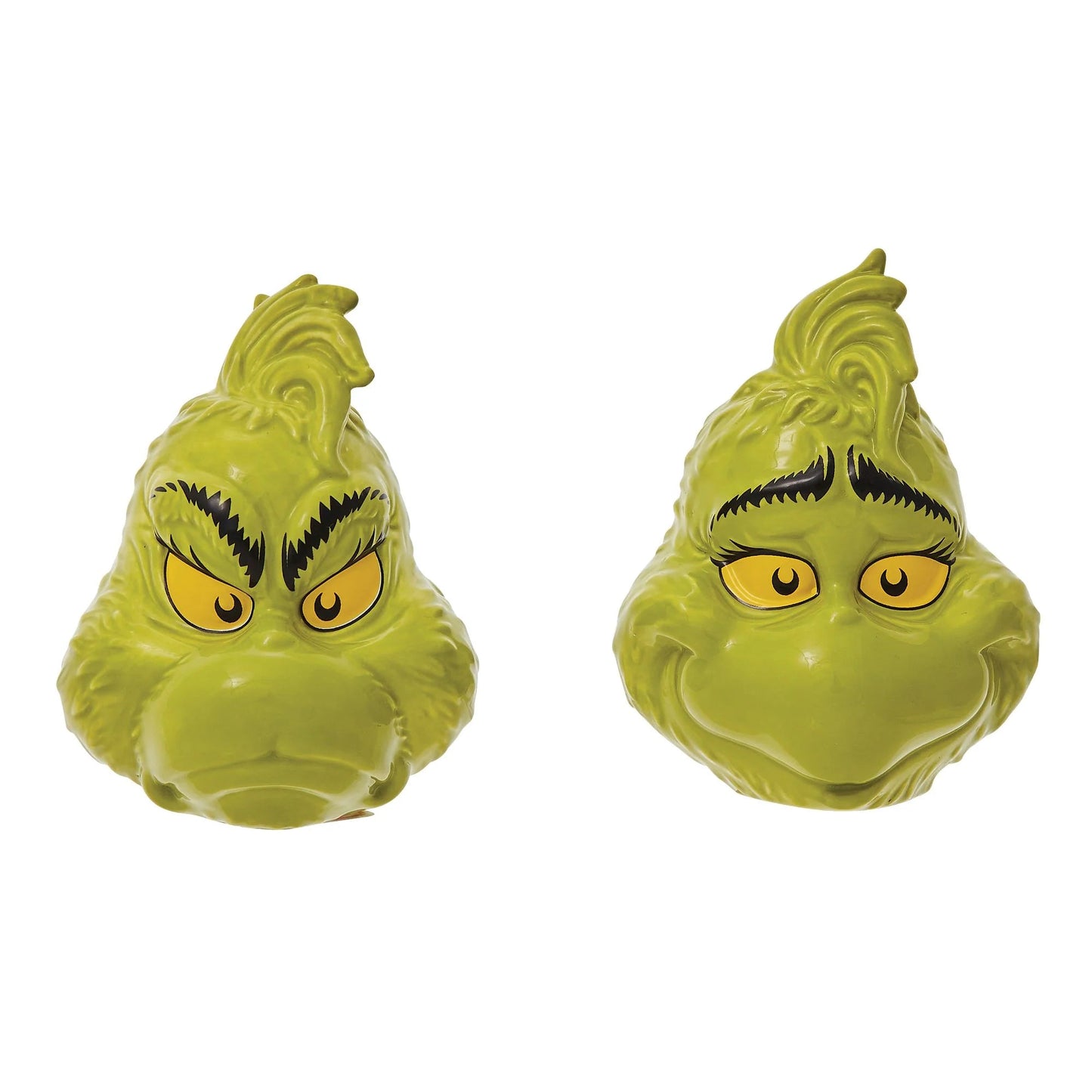 Dr. Seuss the Grinch Faces Salt and Pepper Spice Shaker Set, 3.5"