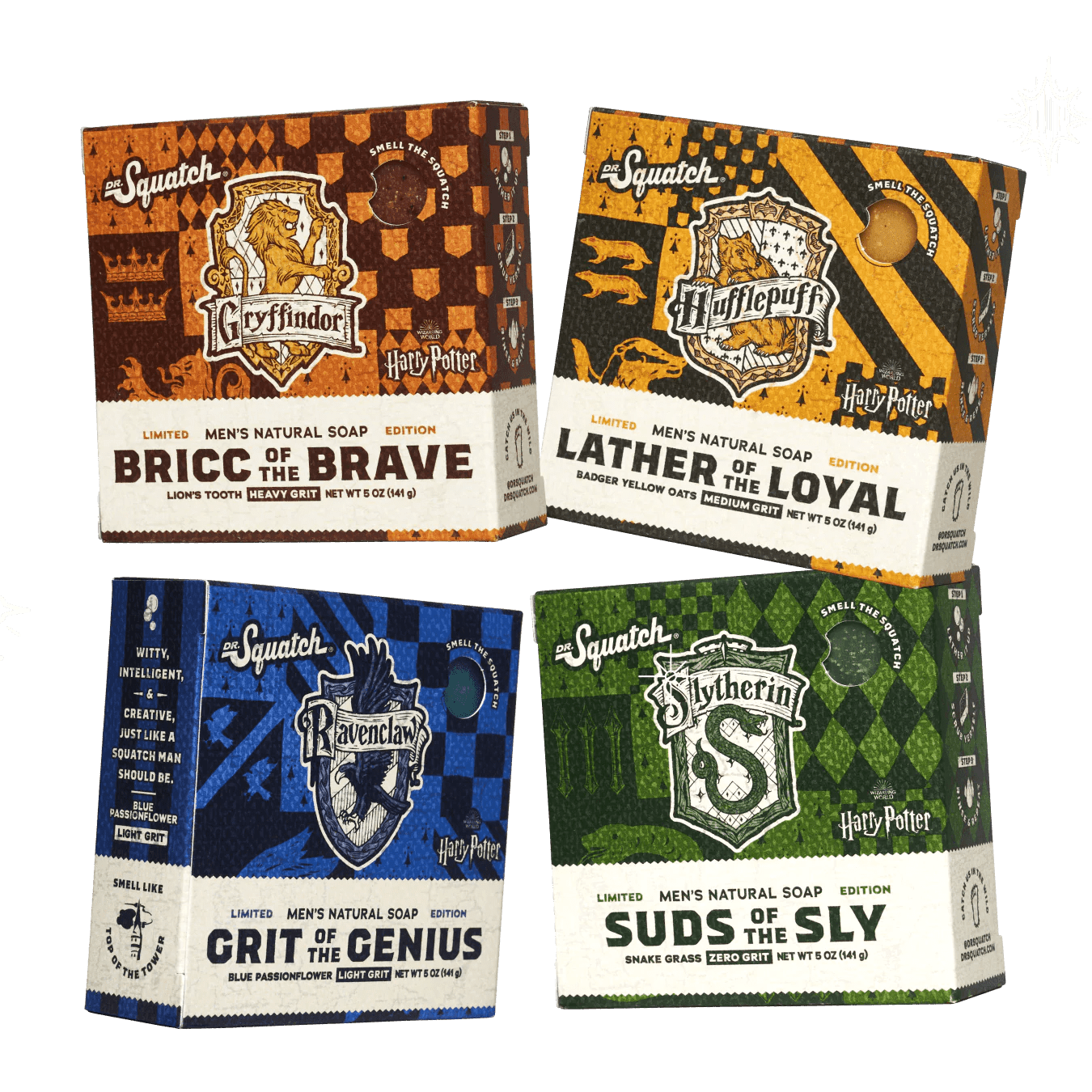 Dr. Squatch All Natural Soap, Harry Potter (4-Pack)