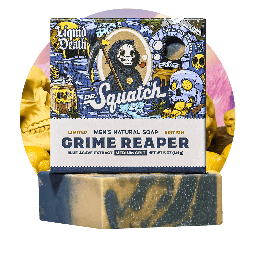 Dr. Squatch Men's All Natural Bar Soap - Liquid Death - Grime Reaper