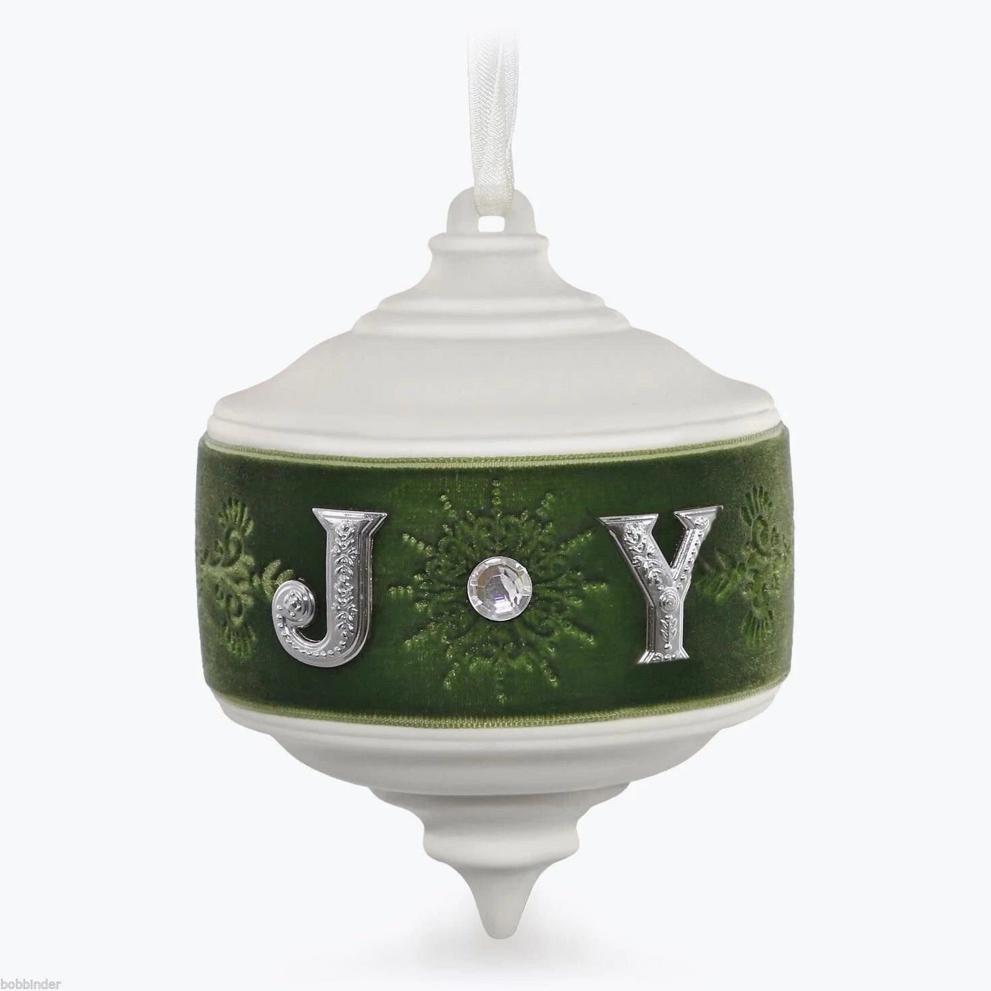 "Emerald Joy" Porcelain & Velvet 2015 Premium Ornament