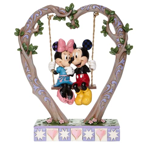 Enesco Disney Traditions by Jim Shore Mickey and Minnie Mouse on Heart Swing Figurine