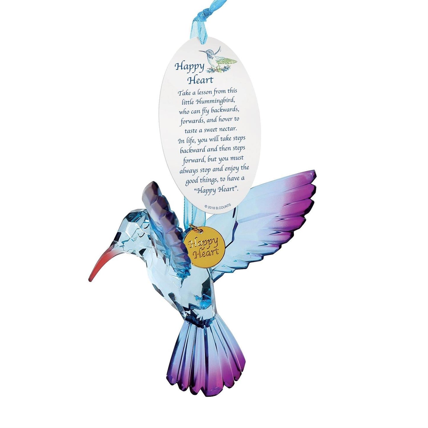 Facets Hummingbird Ornament Assorted