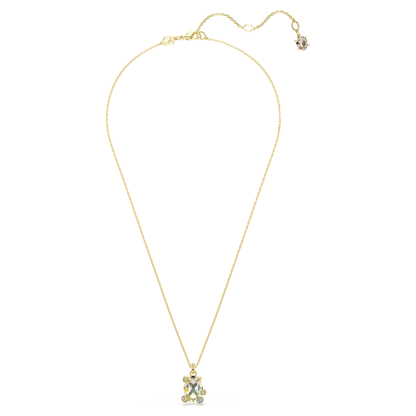 Gema pendant Mixed cuts, Multicolored, Gold - tone plated