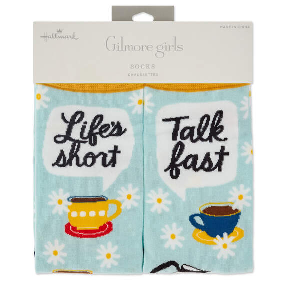 Gilmore Girls Life's Short, Talk Fast Crew Socks