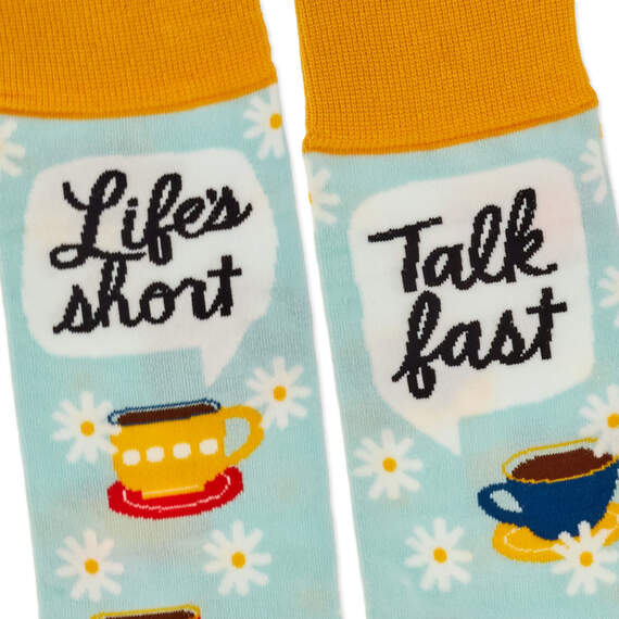 Gilmore Girls Life's Short, Talk Fast Crew Socks