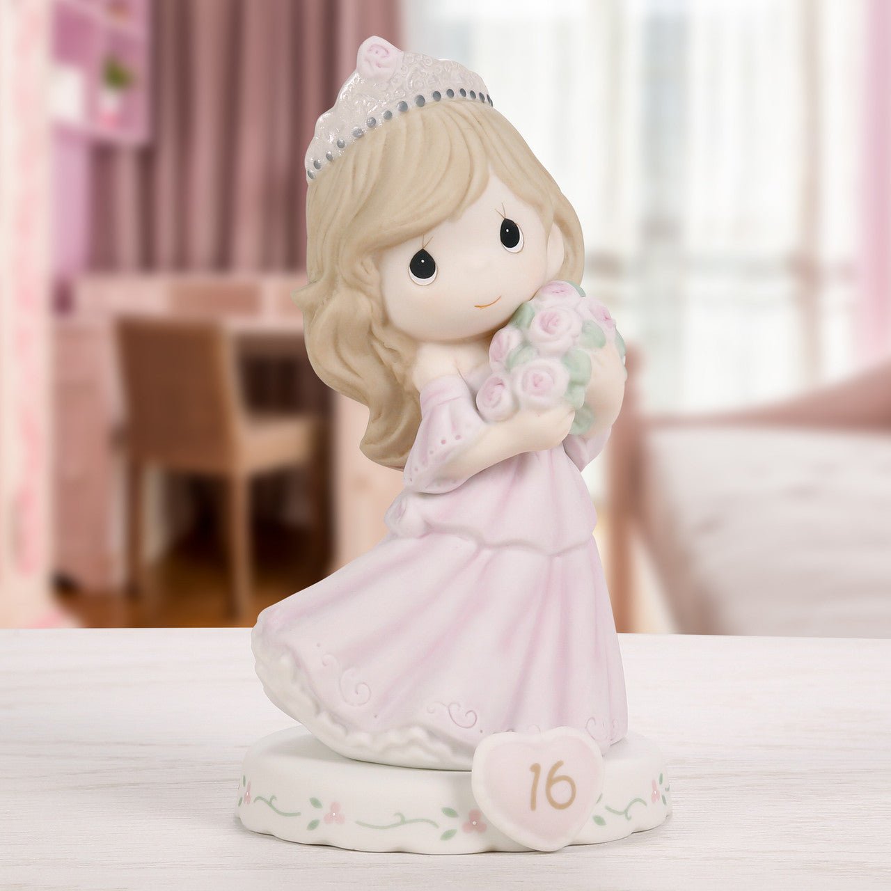 Girl In Tiara With Bouquet Age 16 Figurine