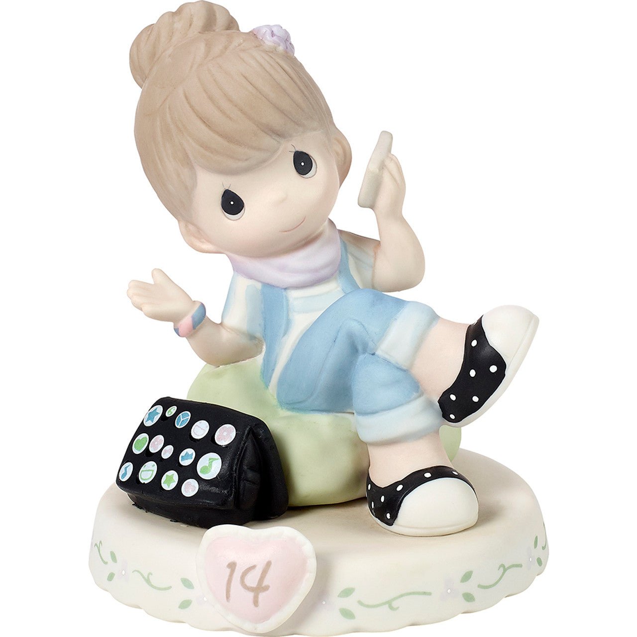 Girl On Phone Age 14 Figurine