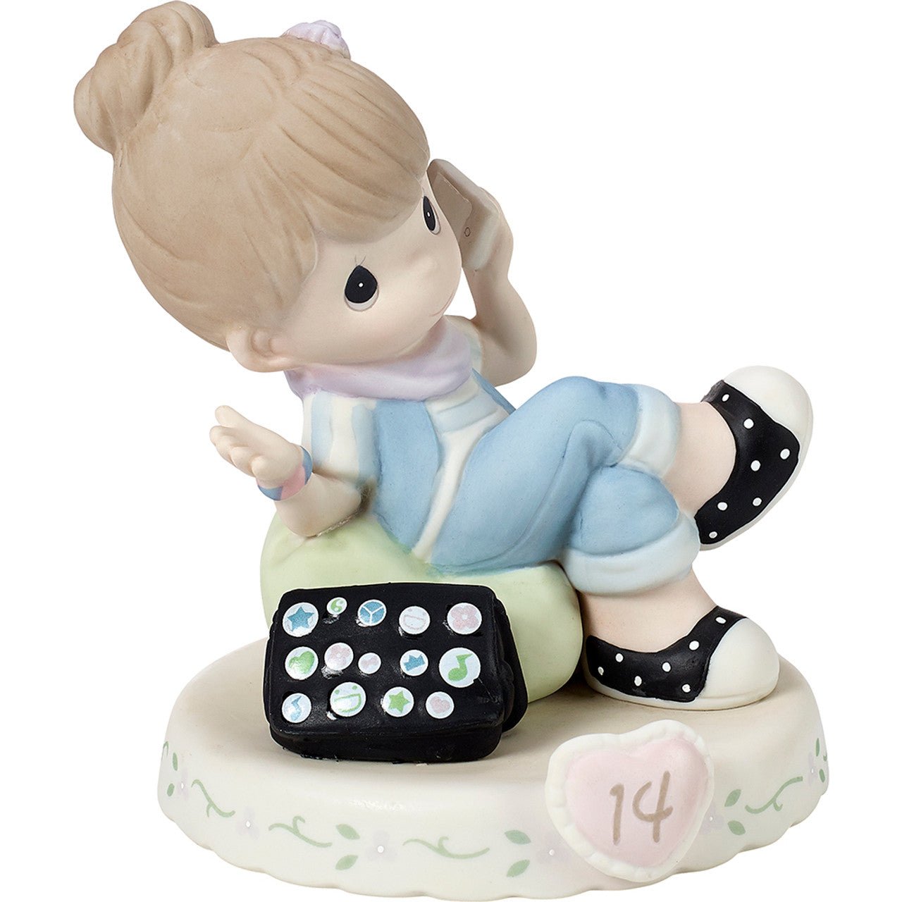 Girl On Phone Age 14 Figurine