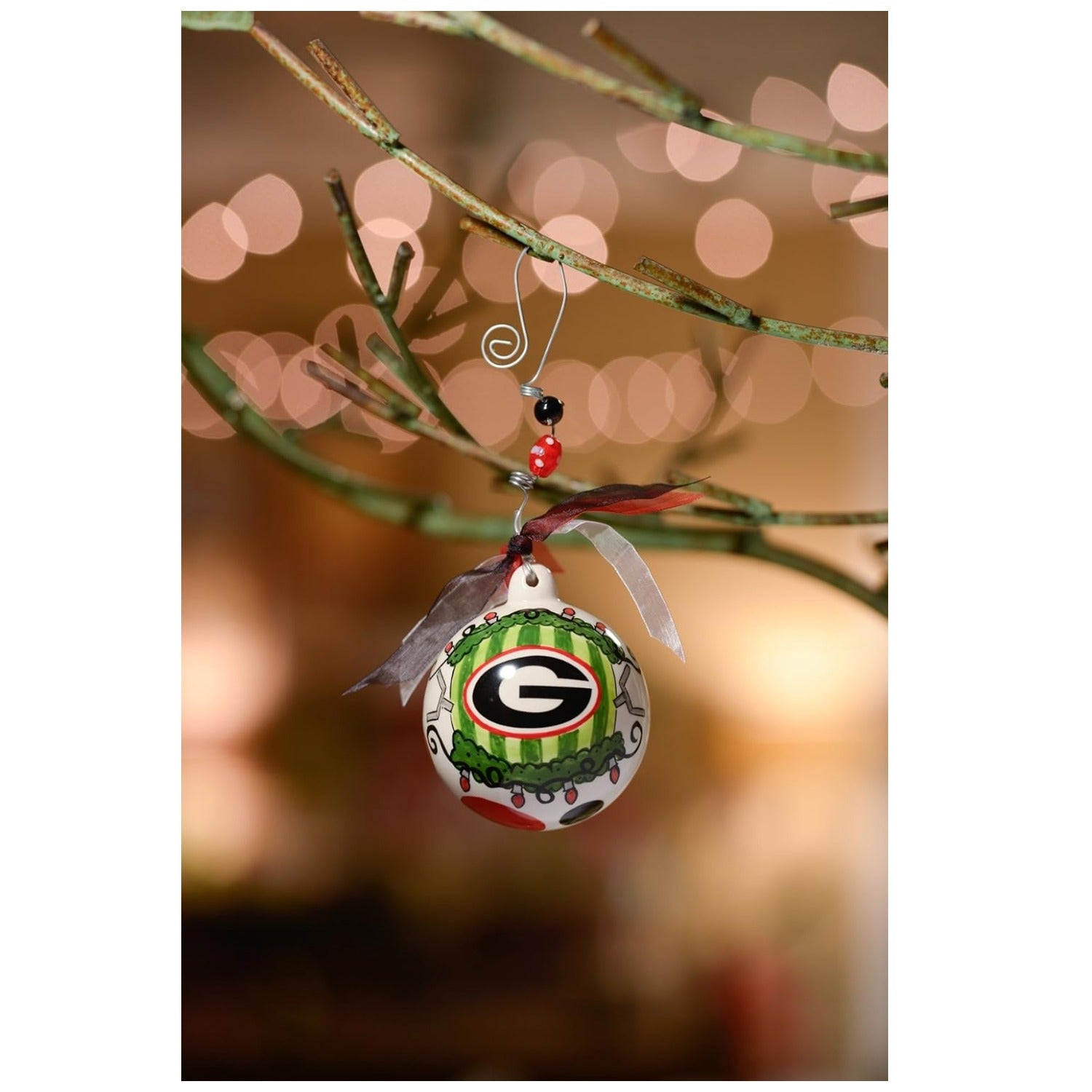 Glory Haus Georgia Between the Hedges Ball Ornament, 4 - Inch