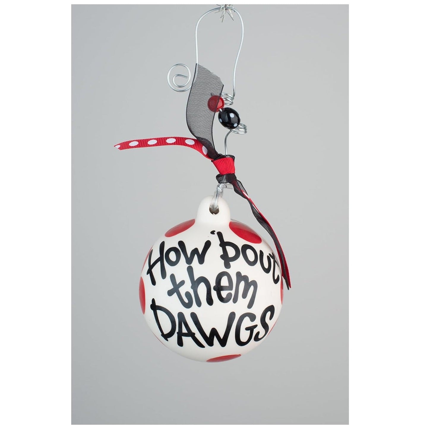 Glory Haus Georgia UGA Ball Ornament, 4 - Inch