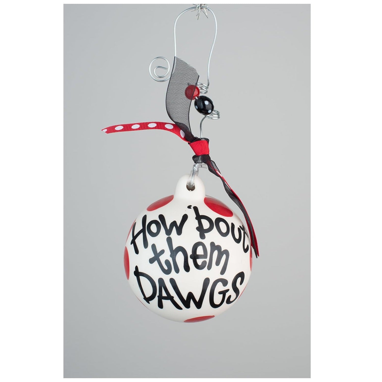 Glory Haus Georgia UGA Ball Ornament, 4 - Inch