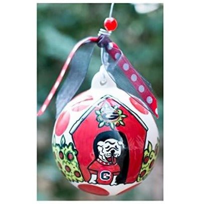Glory Haus Georgia UGA Ball Ornament, 4 - Inch