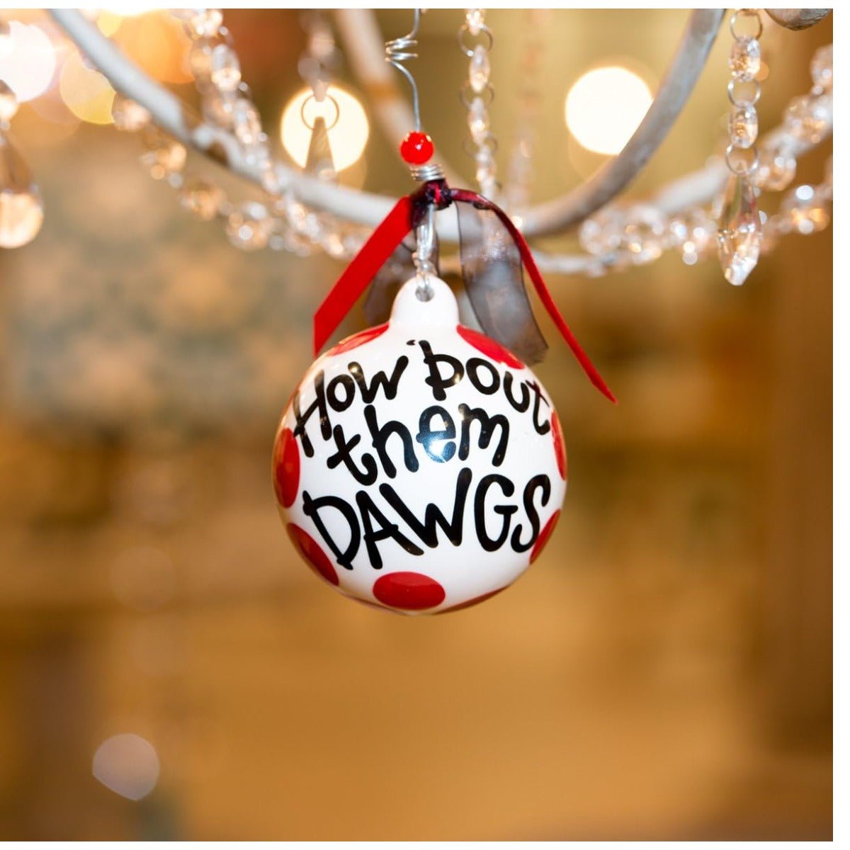 Glory Haus Georgia UGA Ball Ornament, 4 - Inch