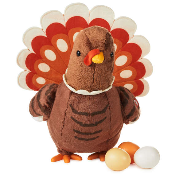 Gobblin' Egg - Laying Turkey Plush With Sound and Motion, 12"