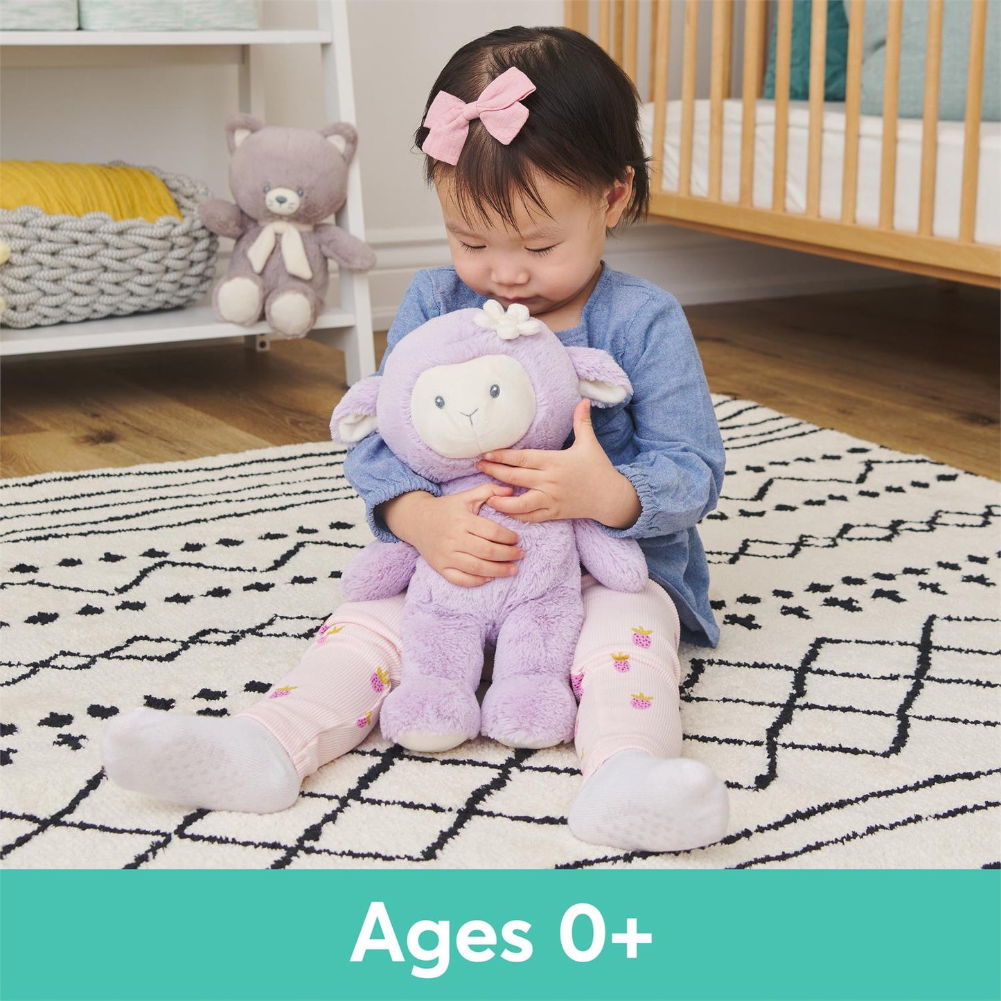 Gund Baby Lamb Plush, Lavender/Cream, 13”