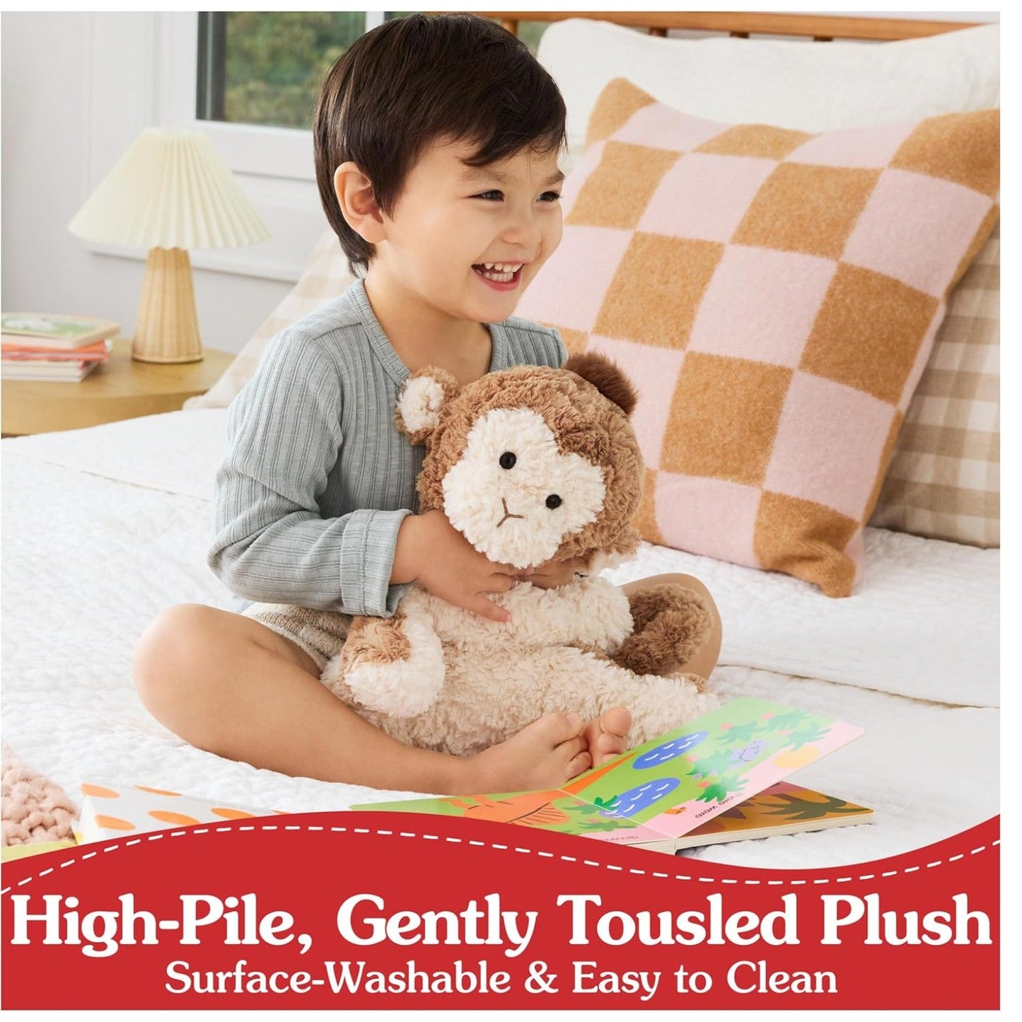 Gund Cozys Collection Monkey Plush, Brown, 10”