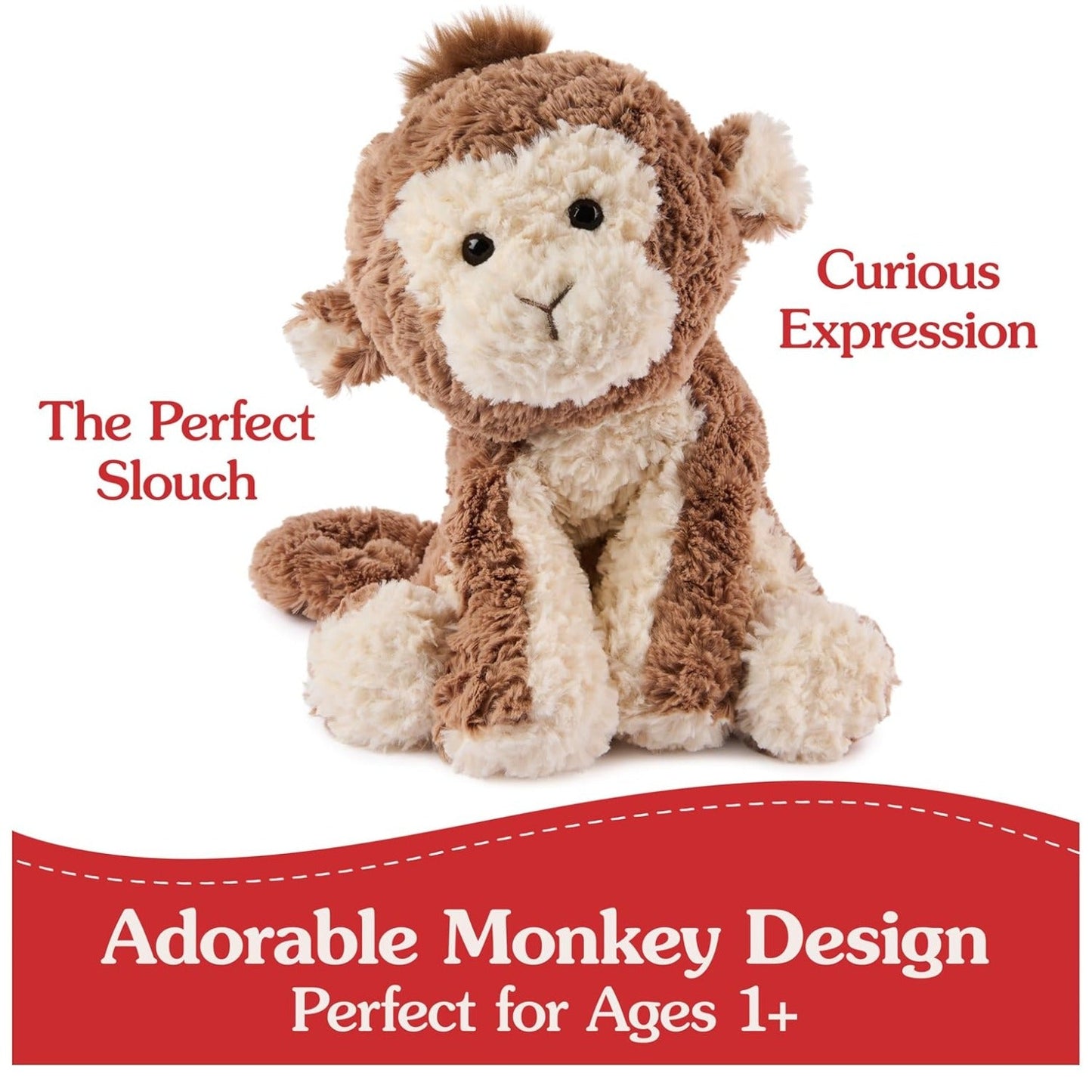 Gund Cozys Collection Monkey Plush, Brown, 10”