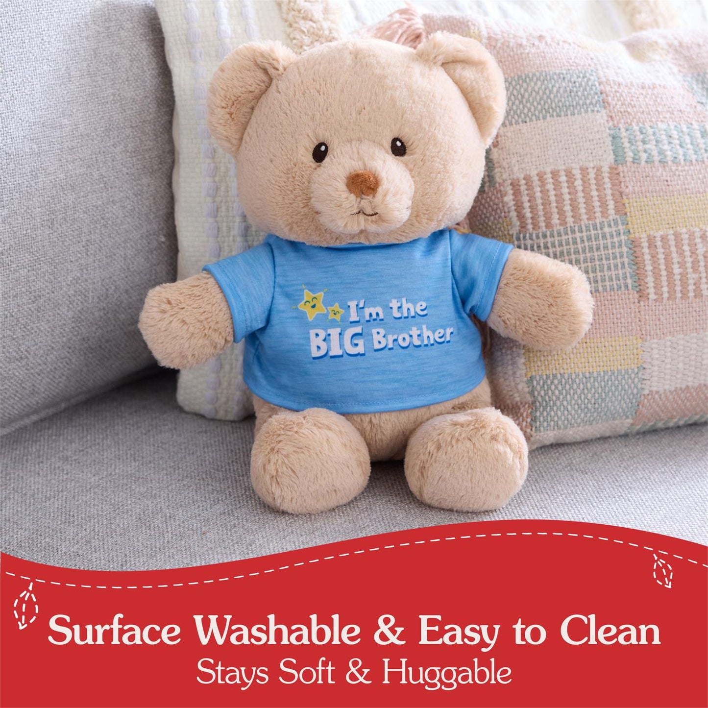 Gund I'm The Big Brother Tan Bear, 12”