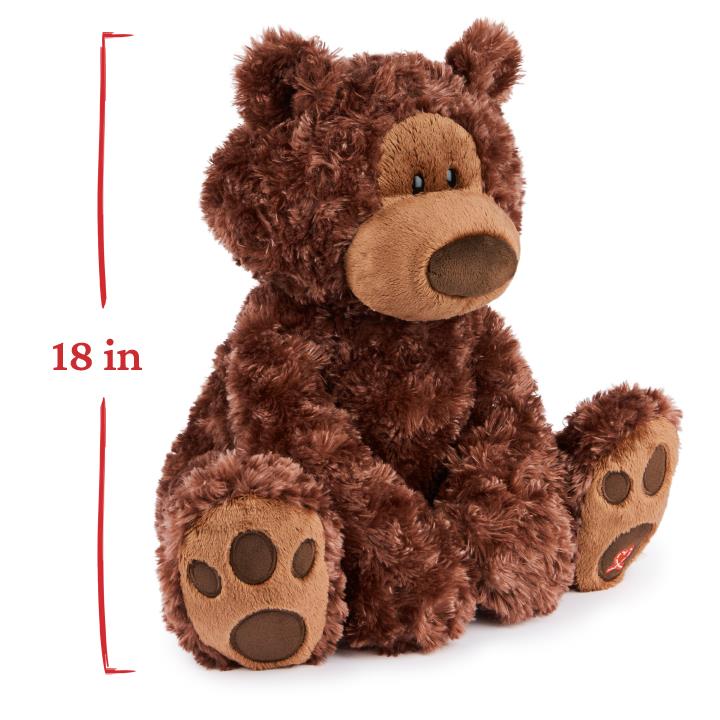 Gund Philbin Classic Teddy Bear, Chocolate Brown, 18”