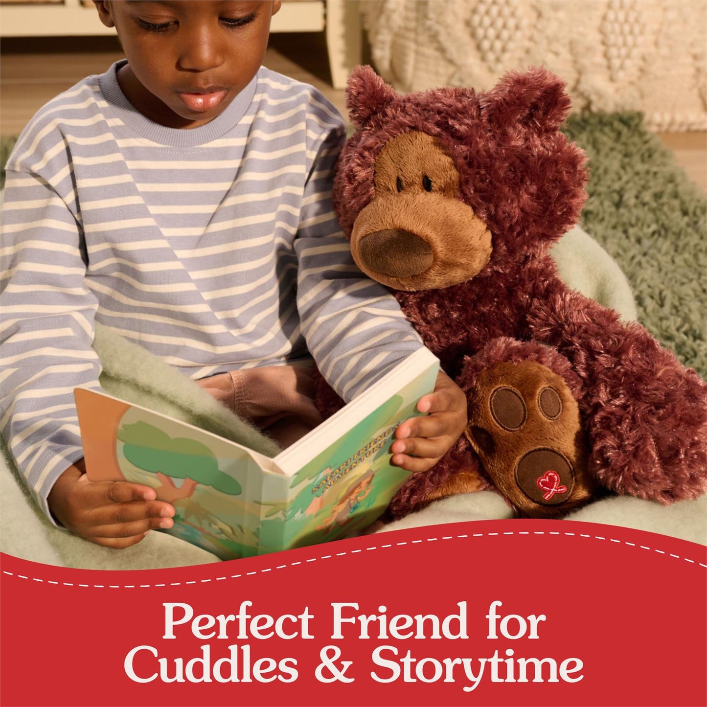 Gund Philbin Classic Teddy Bear, Chocolate Brown, 18”