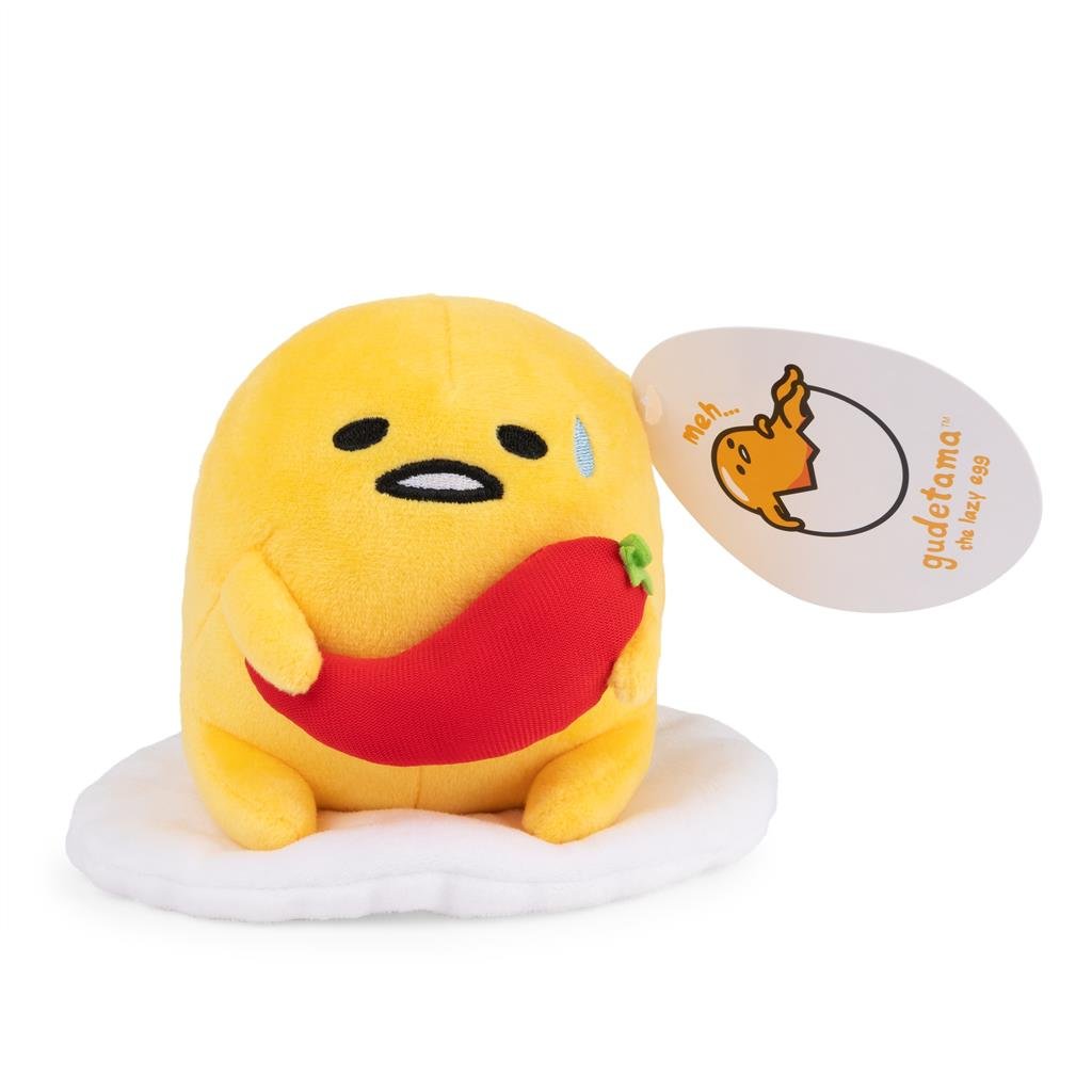 Gund Sanrio Gudetama The Lazy Egg, Spicy Gudetama Plush, 5”