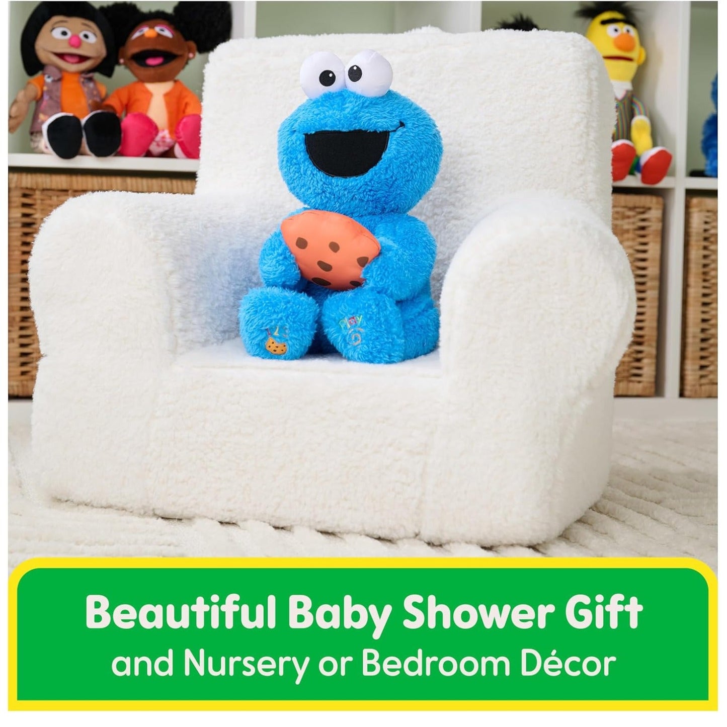 GUND Sesame Street Peek - a - Boo Cookie Monster Plush, 11”