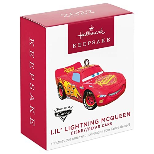 Hallmark Keepsake 0.5" Miniature Christmas Ornament 2022, Disney/Pixar Cars Lil' Lightning McQueen, Mini