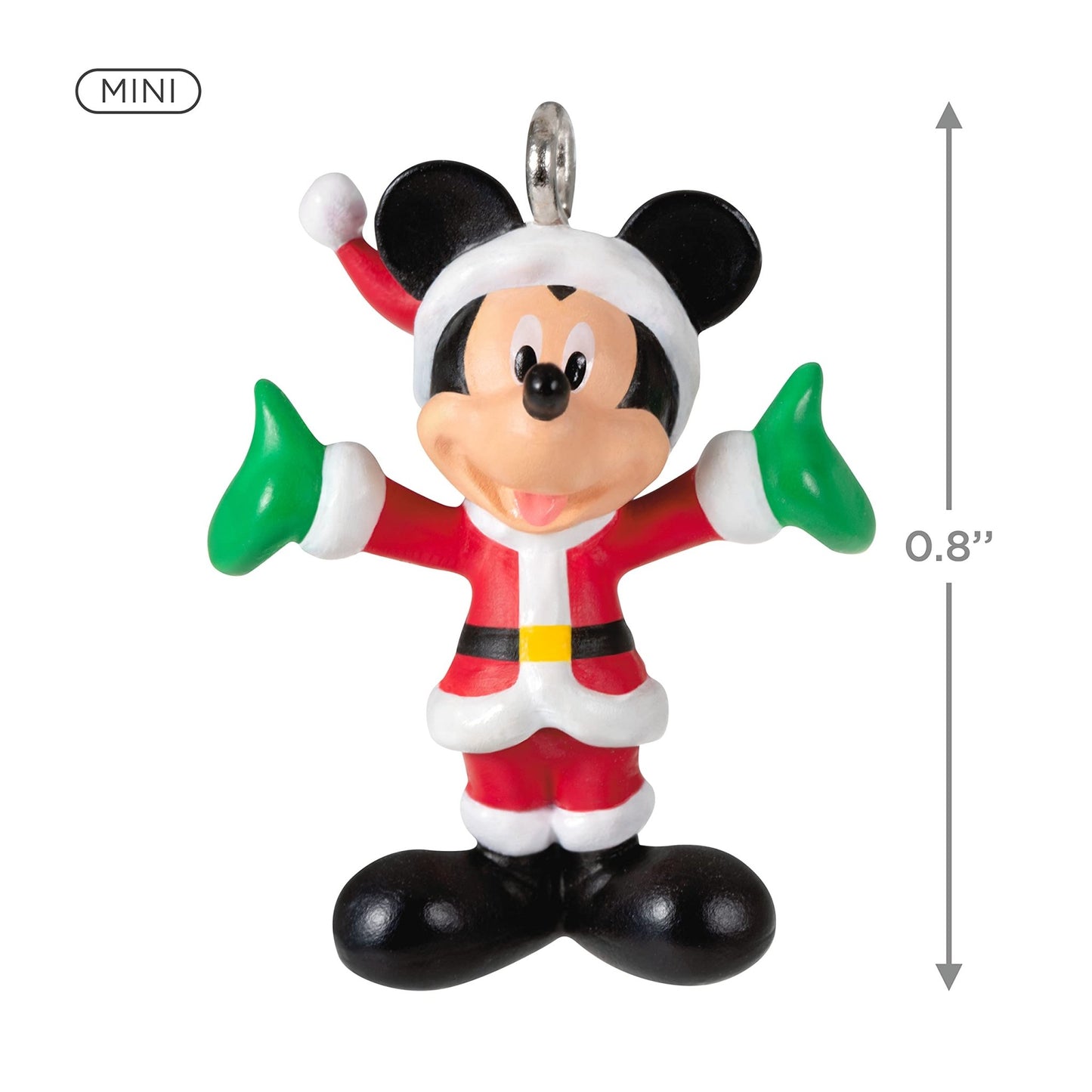 Hallmark Keepsake 0.8" Miniature Christmas Ornament 2021, Disney Mickey Mouse Merry Lil' Mickey, Mini