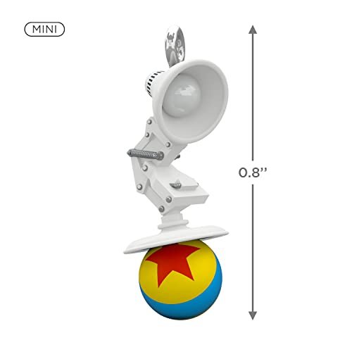 Hallmark Keepsake 0.8" Miniature Christmas Ornament 2022, Disney/Pixar Pixar Lamp and Ball, Mini