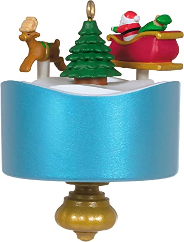 Hallmark Keepsake 1.45" Miniature Christmas Ornament 2022, Santa?ÇÖs Little Spin, Mini