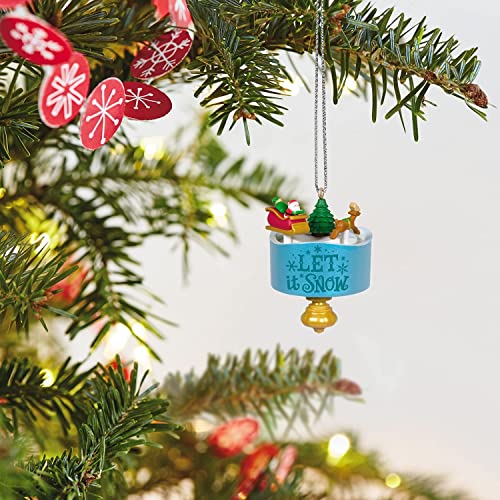 Hallmark Keepsake 1.45" Miniature Christmas Ornament 2022, Santa?ÇÖs Little Spin, Mini