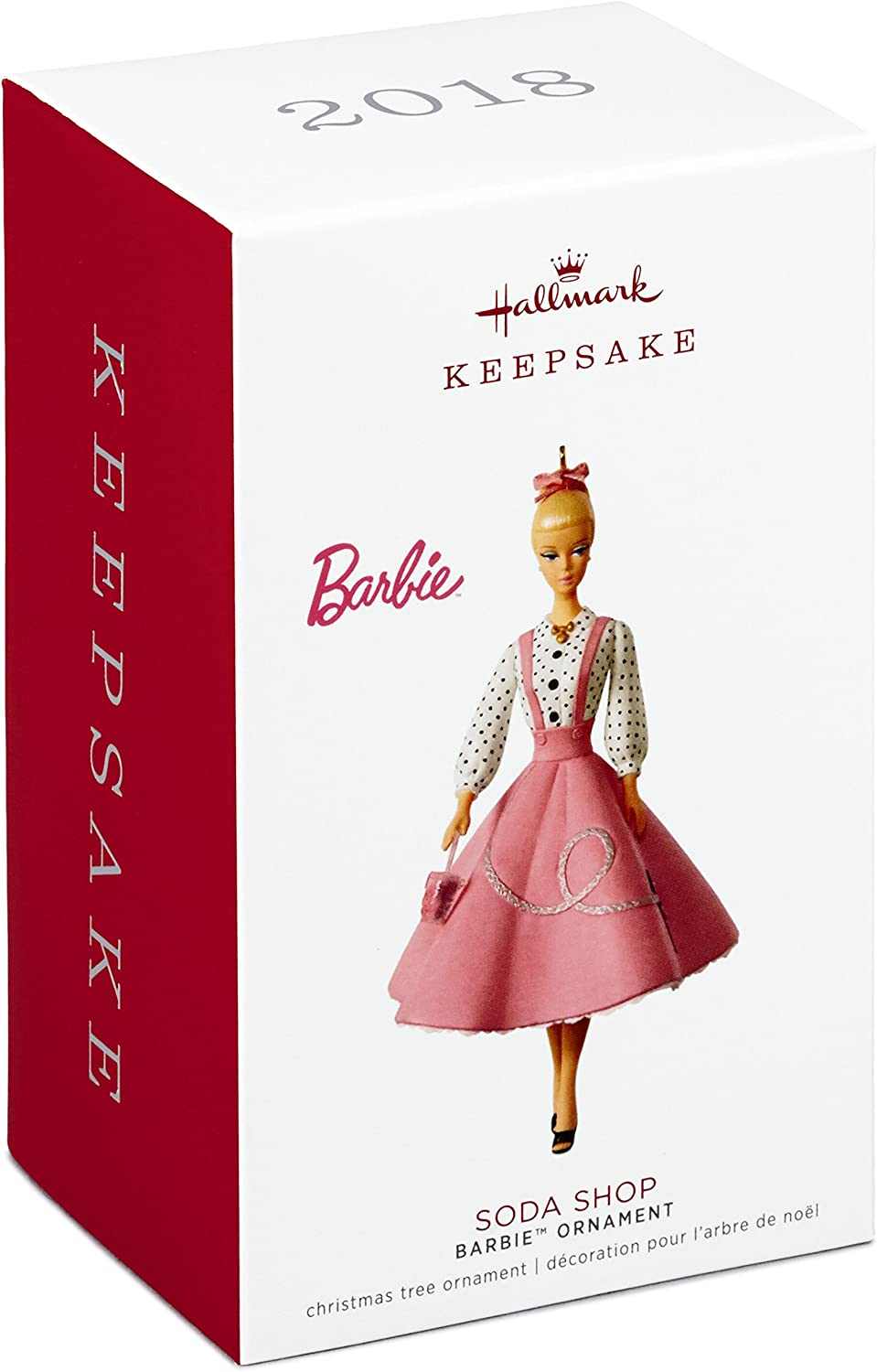 Hallmark Keepsake Christmas Ornament 2018 Year Dated, Barbie Soda Shop