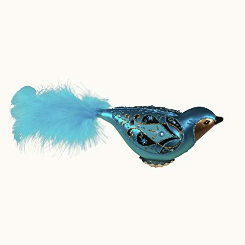 Hallmark Keepsake Christmas Ornament 2020, Majestic Plumed Bird, Blown Glass