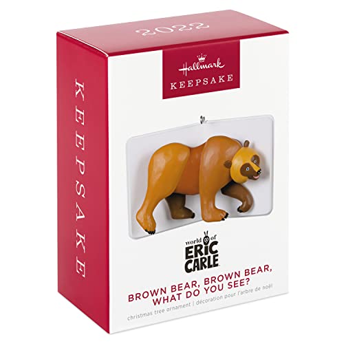 Hallmark Keepsake Christmas Ornament 2022, Brown Bear, Brown Bear, What Do You See? Book