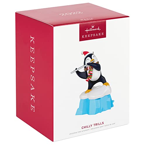 Hallmark Keepsake Christmas Ornament 2022, Chilly Trills Penguin with Music