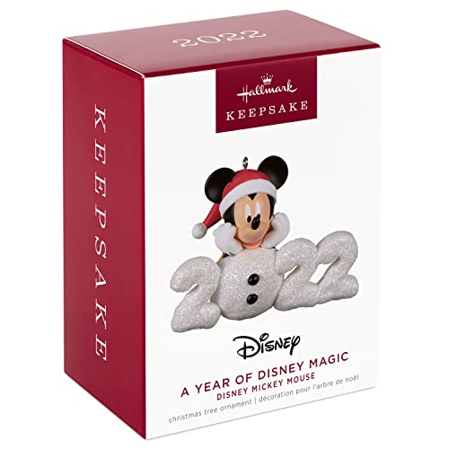 Hallmark Keepsake Christmas Ornament 2022, Disney Mickey Mouse A Year of Disney Magic