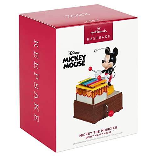 Hallmark Keepsake Christmas Ornament 2022, Disney Mickey Mouse The Musician, Music with Motion