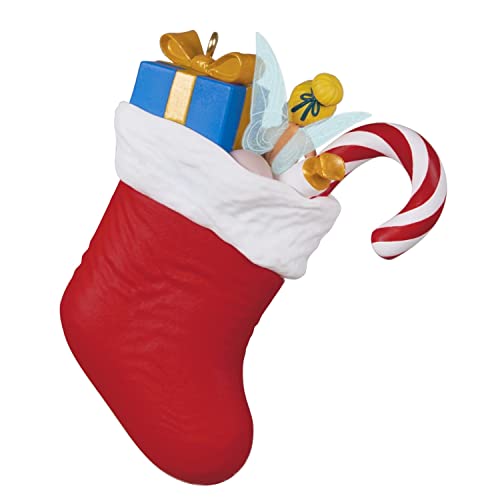 Hallmark Keepsake Christmas Ornament 2022, Disney Peter Pan Tinker Bell in Stocking
