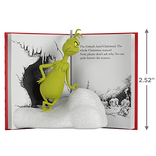 Hallmark Keepsake Christmas Ornament 2022, Dr. Seuss's How The Grinch Stole Christmas! A Sour, Grinchy Frown