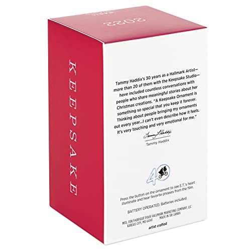 Hallmark Keepsake Christmas Ornament 2022, E.T. The Extra - Terrestrial 40th Anniversary, Light and Sound