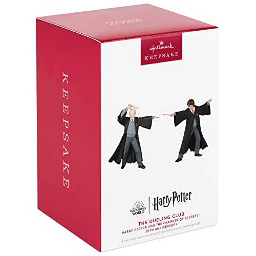 Hallmark Keepsake Christmas Ornament 2022, Harry Potter and The Chamber of Secrets 20th Anniversary The Dueling Club, Set of 2